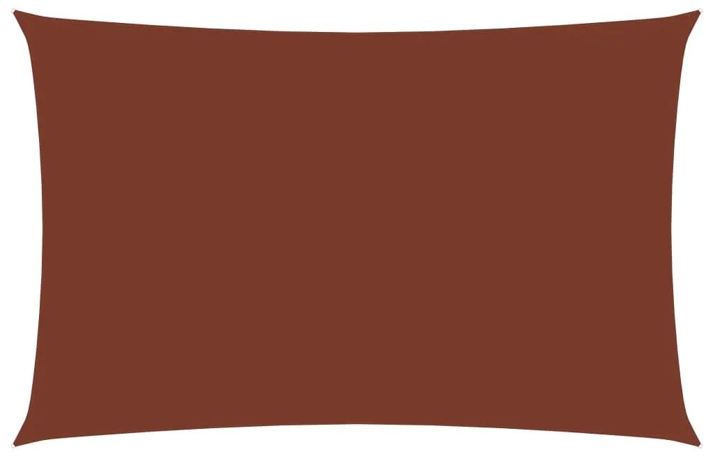 Parasole a Vela Tessuto Oxford Rettangolare 2x4,5m Terracotta