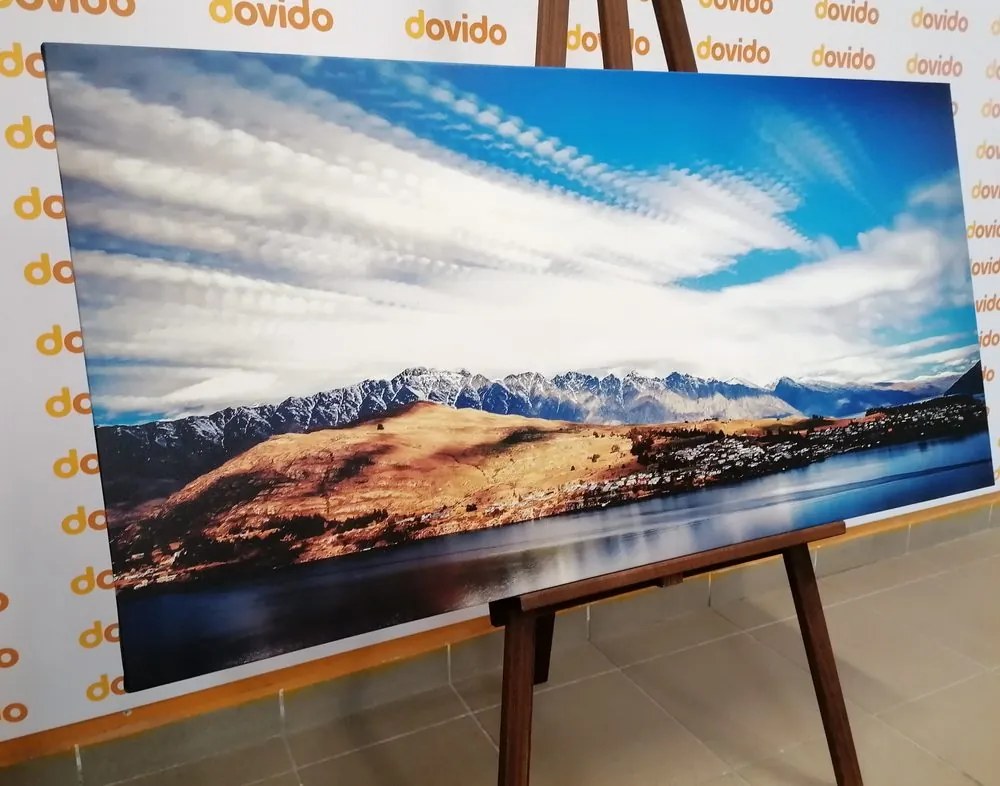 Quadro su tela – Sole al tramonto sopra il lago