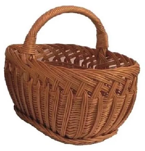 Cesto in vimini per legna con manico 41x52 cm