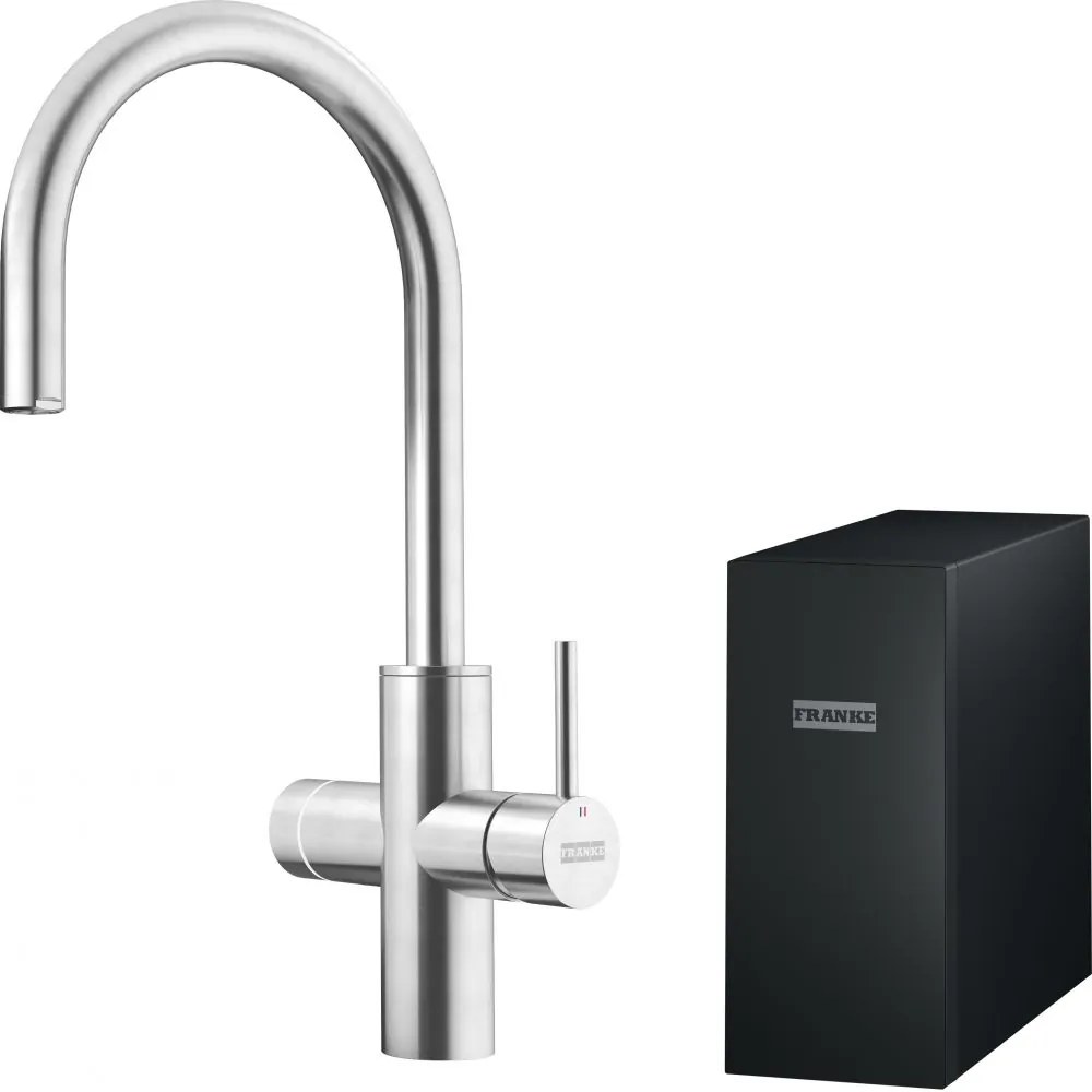 Franke Mythos Water Hub Sparkling rubinetto da cucina verticale acciaio inossidabile 160.0708.956