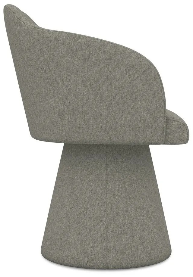 Sedia da pranzo grigia in imbottito Kanoa – Makamii