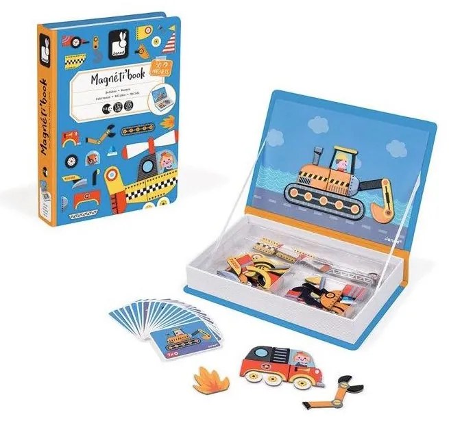 Janod - MAGNETIBOOK Gioco magnetico interattivo - Mezzi di trasporto