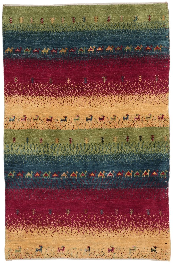 Gabbeh Tappeto 160x100 (Iran) Annodato A Mano
