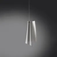 Sospensione Moderna A 1 Luce Vela In Polilux Argento H50 Made In Italy