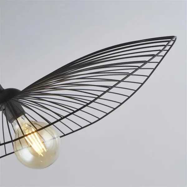 Searchlight 88550BK - Lampadario a sospensione con filo WAVE 1xE27/60W/230V nero