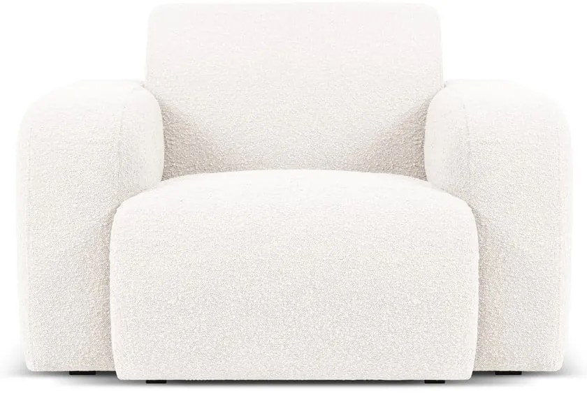 Poltrona bianca in tessuto bouclé Molino - Micadoni Home