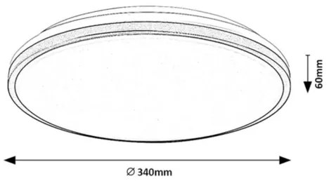 Rabalux 75058 - Plafoniera da bagno SLAVA LED/18W/230V IP44 Ø 34 cm