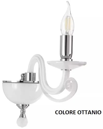 Applique in vetro soffiato 1306 1 luce ap.1306-1-ott ottanio