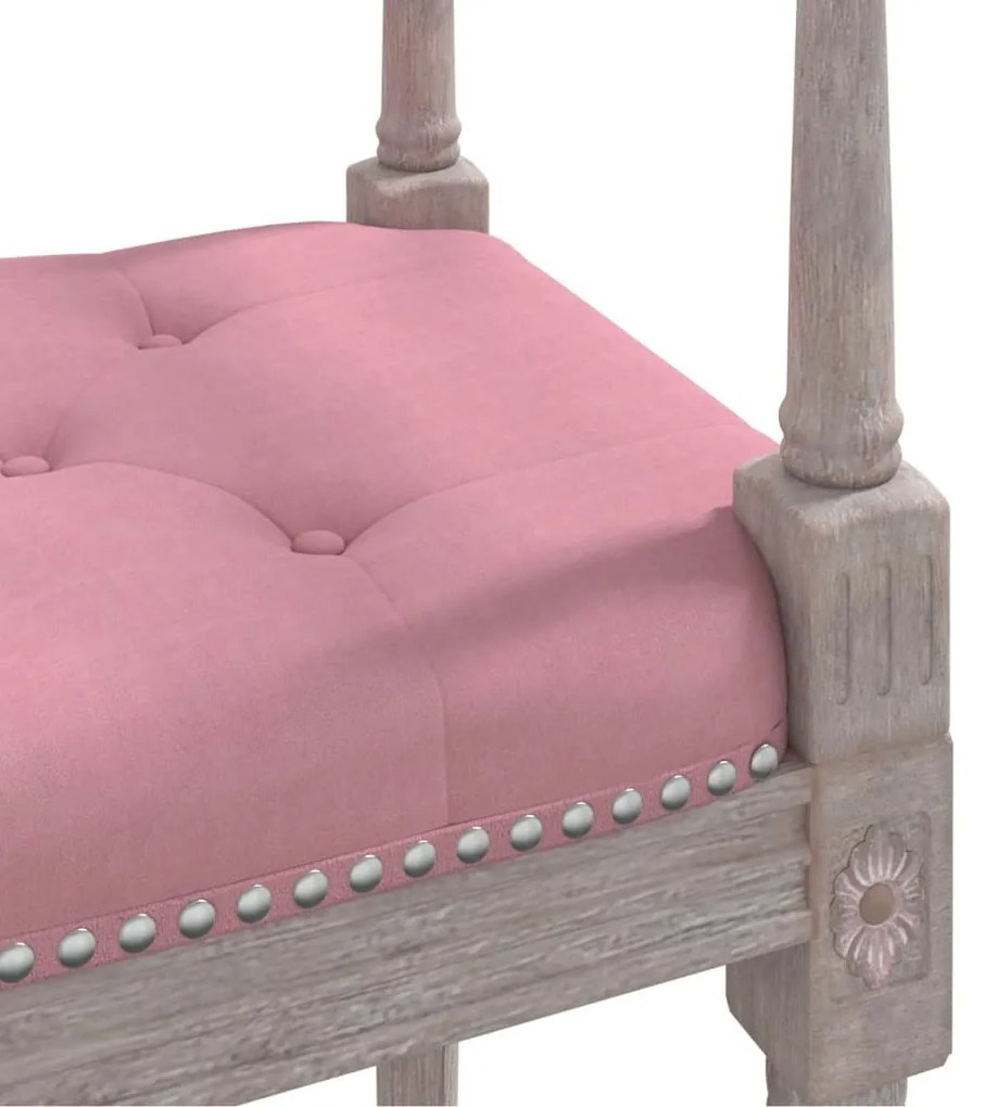 Panca rosa 110x40x70 cm in velluto