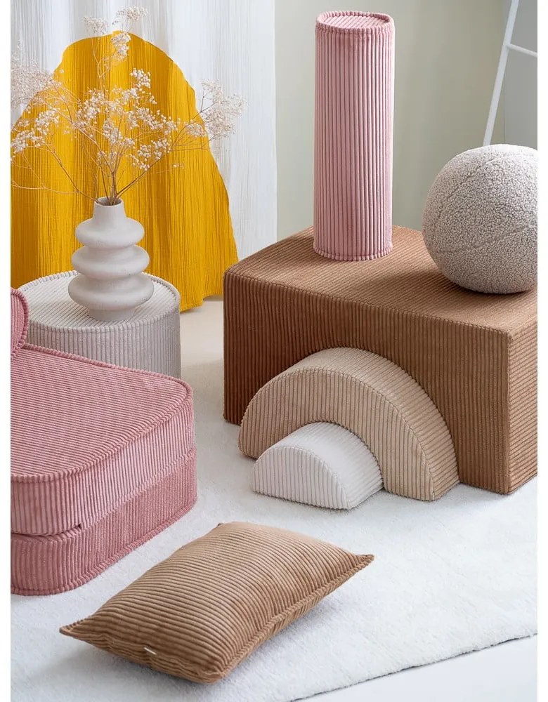 Gioco per psicomotricità marrone in velluto a coste 3 pz altezza totale 37 cm 75x49 cm Rainbow Montessori – Wigiwama