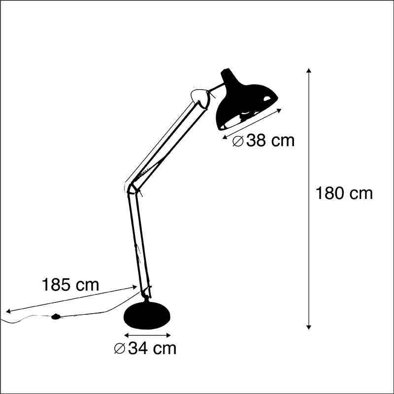 Lampada da terra intelligente in acciaio con Wi-Fi A60 - Hobby