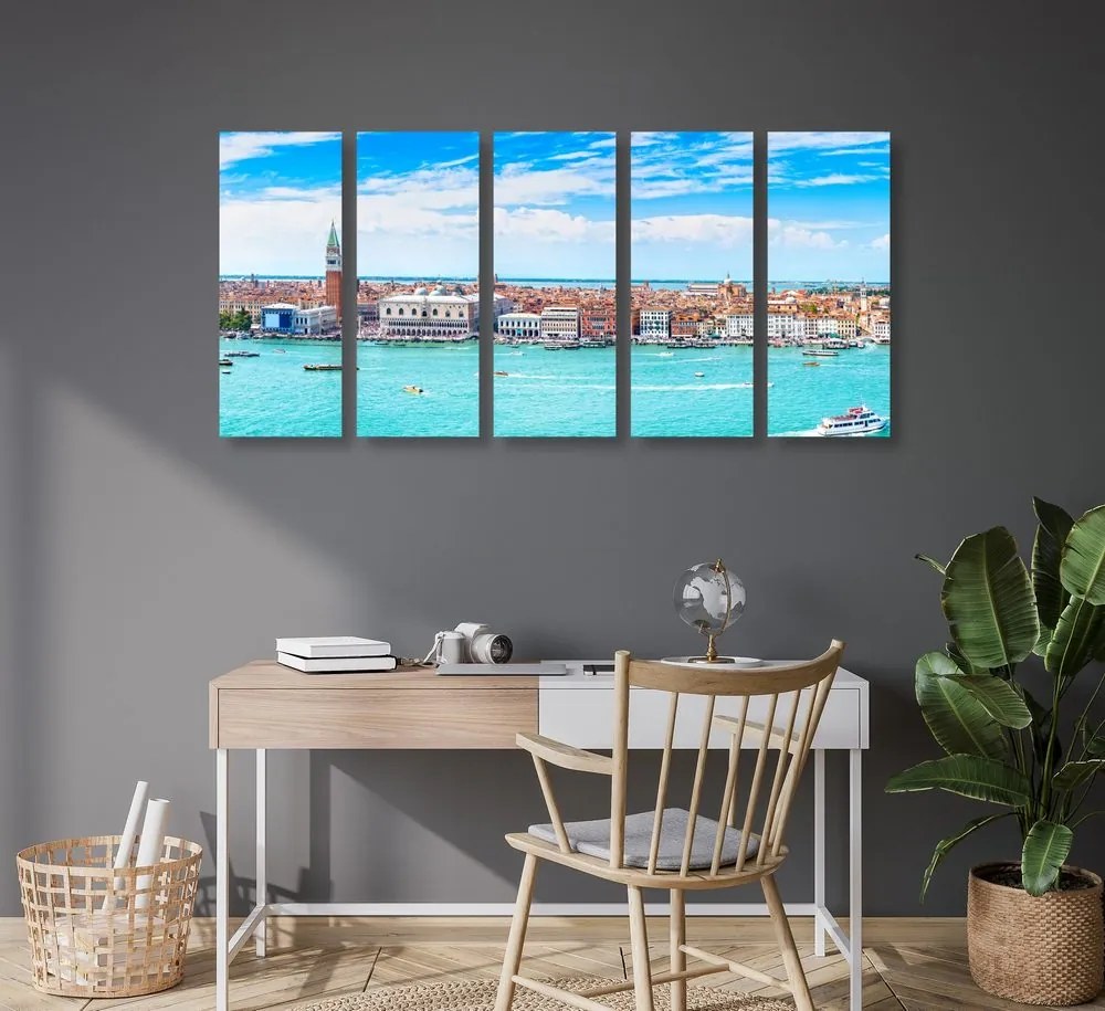 Quadri 5 pezzi – Vista su Venezia