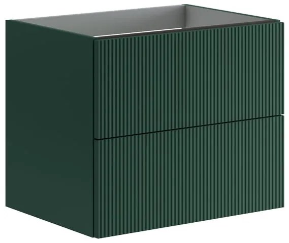 Cassetti in truciolare laccato opaco verde foresta Opera