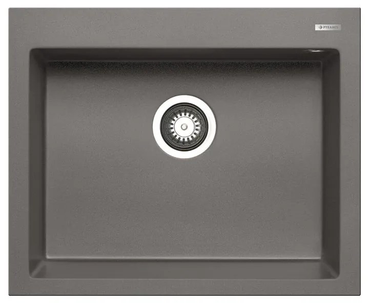 Lavello integrato 1 vasca PYRAMIS Voyager granito L 50 x L 61 cm grigio