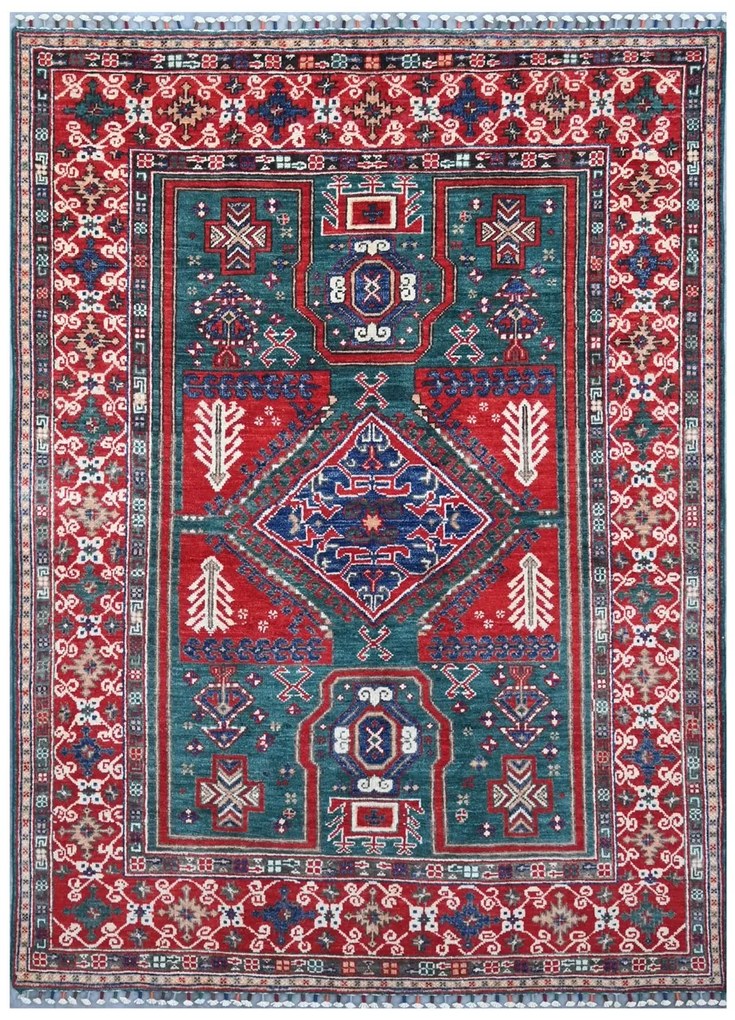 Kazak Tappeto 150 x 210 (Pakistan) Annodato A Mano