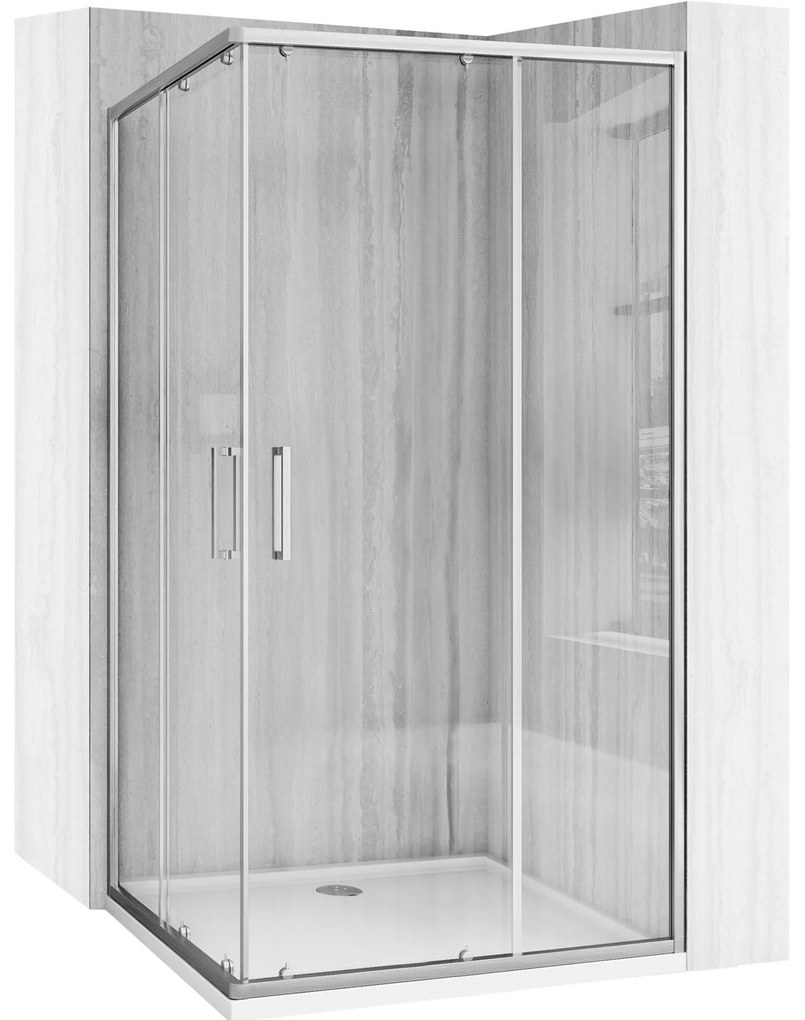 Cabina doccia Rea City 80x100 Nickel Brush