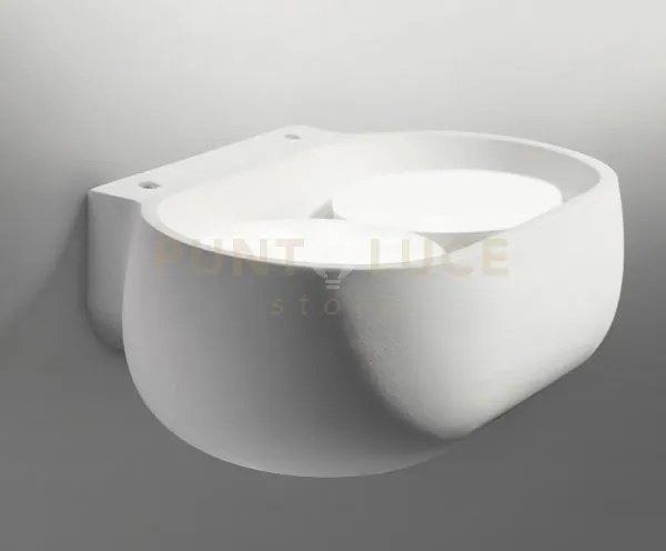 Mysia applique da parete 2 luci attacco gx53 bianca in gesso 20x120cm