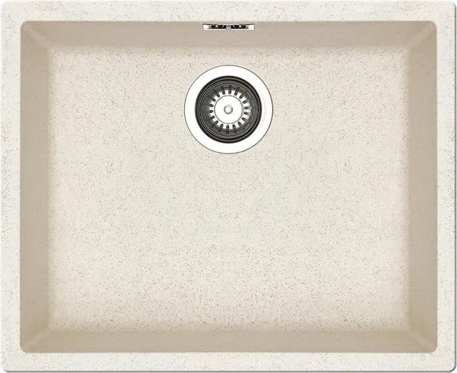 Lavello sottotop 1 vasca in fibra di vetro avena PYRAMIS Mistral L 40 x L 50 cm