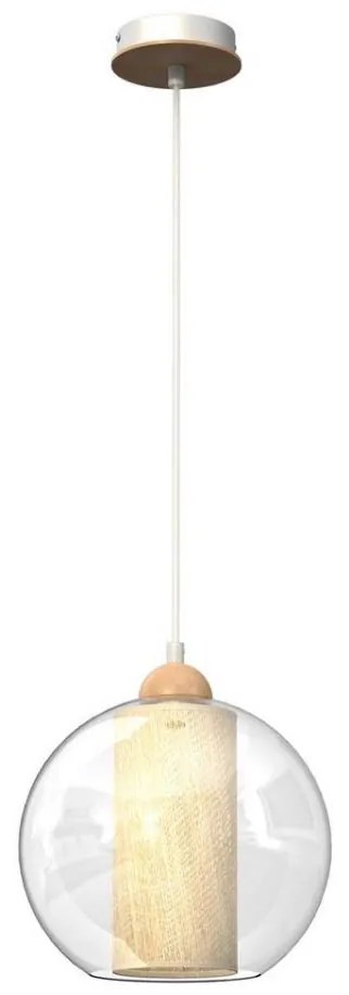 Lampadario su corda TELA 1xE27/60W/230V d. 25 cm