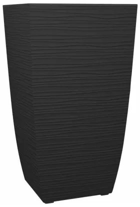 Vaso EDA Nero 43,5 x 43,5 x 78,2 cm Plastica Quadrato Moderno