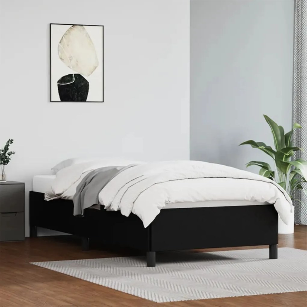 Giroletto Nero 90x190 Cm İn Similpelle /