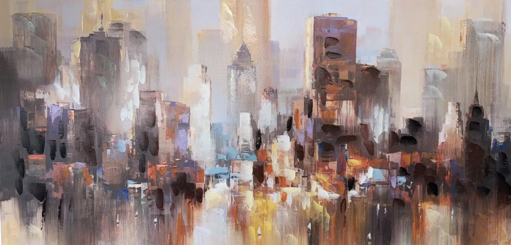 Dipinto su tela New York, multicolore 140 x 70 cm