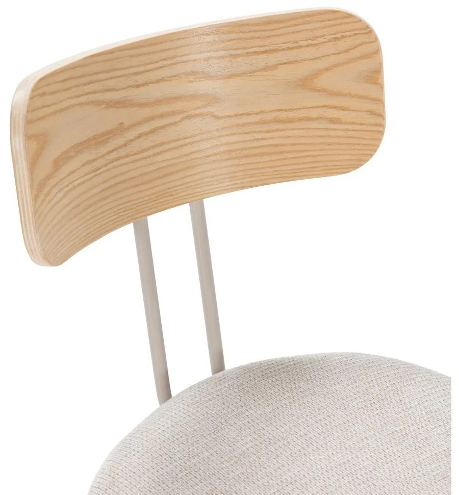 Sedia da pranzo beige/di colore naturale in imbottito Olimpia – MOME