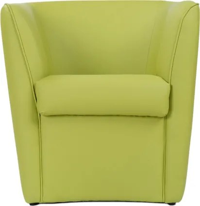 Poltrona in ecopelle Verde Valentina per casa ufficio