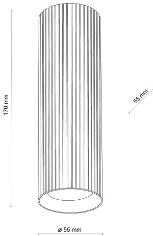 Faretto TUNE M 1xGU10/10W/230V 17 cm nero