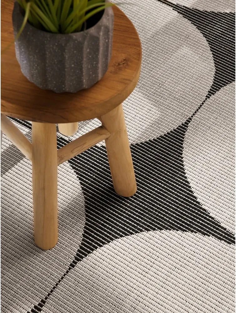 Tappeto da interno/esterno bianco e nero 200x290 cm Duet Bowen – NORTHRUGS