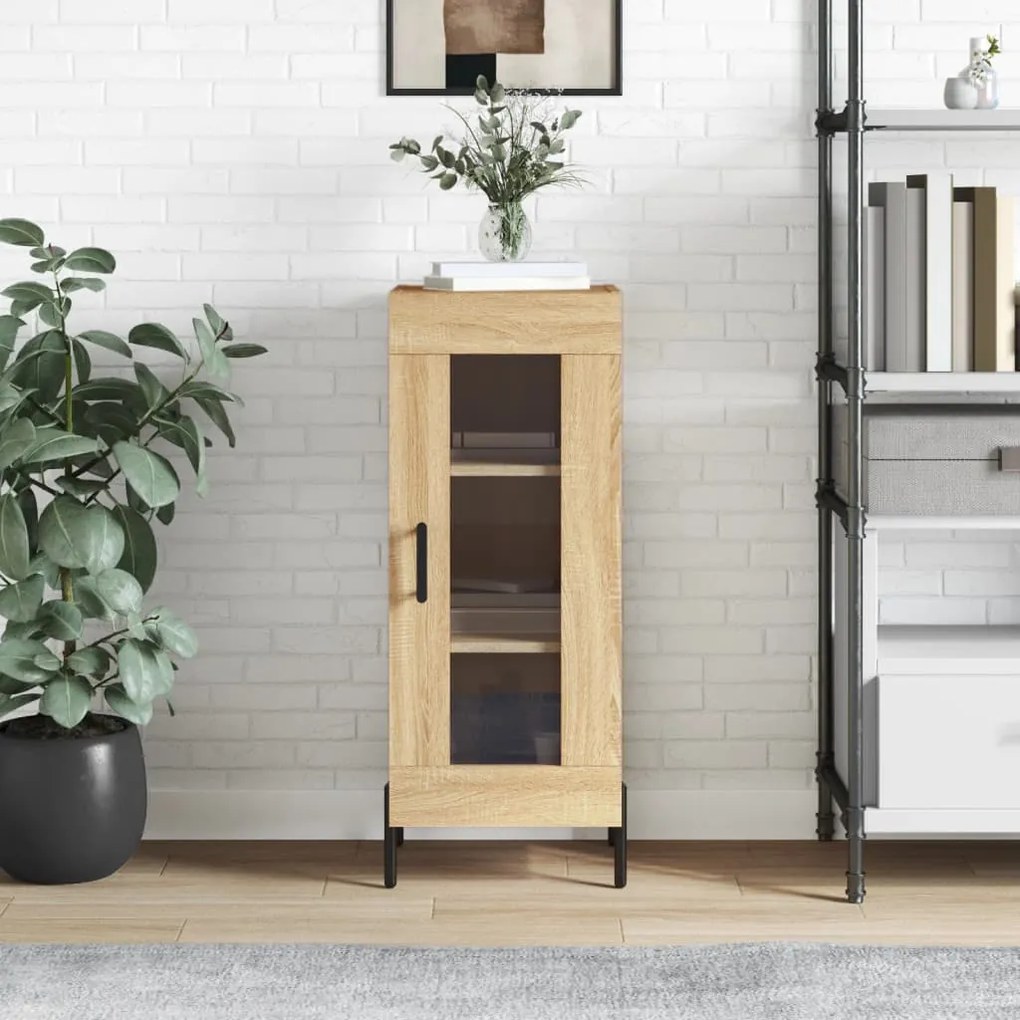Credenza Rovere Sonoma 34,5x34x90 Cm İn Legno Multistrato /