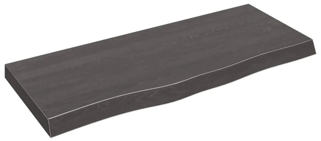 Ripiano Marrone Scuro 100x40x(2-6) cm Massello Rovere Trattato