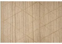 Tappeto da corridoio in iuta beige intrecciato a mano con motivo geometrico 160 x 230 cm stile boho rustico passatoia