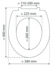 Schütte 84100-A - Copriwater bianco SoftClose in MDF (legno)