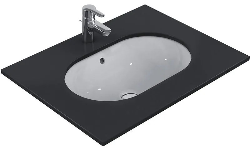 Lavabo da appoggio ovale in ceramica L 62 x H 17.5 x P 41 cm bianco