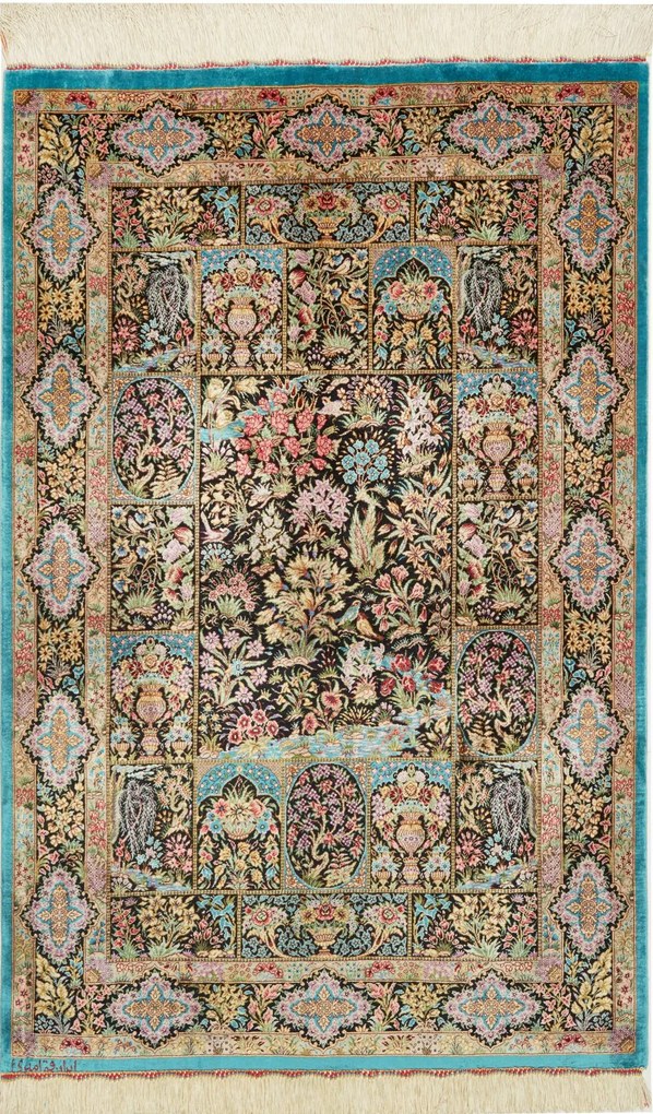 Ghom Tappeto 120x80 (Iran) Annodato A Mano