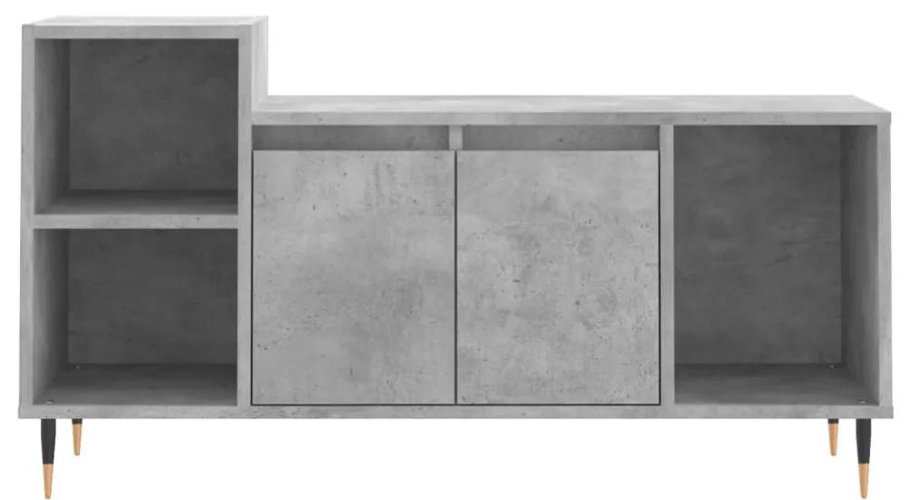 Mobile per tv grigio cemento 100x35x55 cm legno multistrato