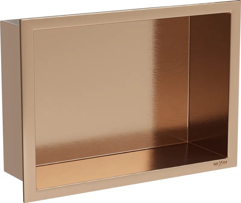 Mexen X-Wall-R mensola incassata con flangia 30 x 20 cm, rame spazzolato - 19C0302010