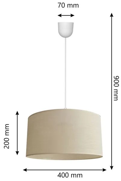 Lampadario su corda ALBA 1xE27/15W/230V d. 40 cm beige