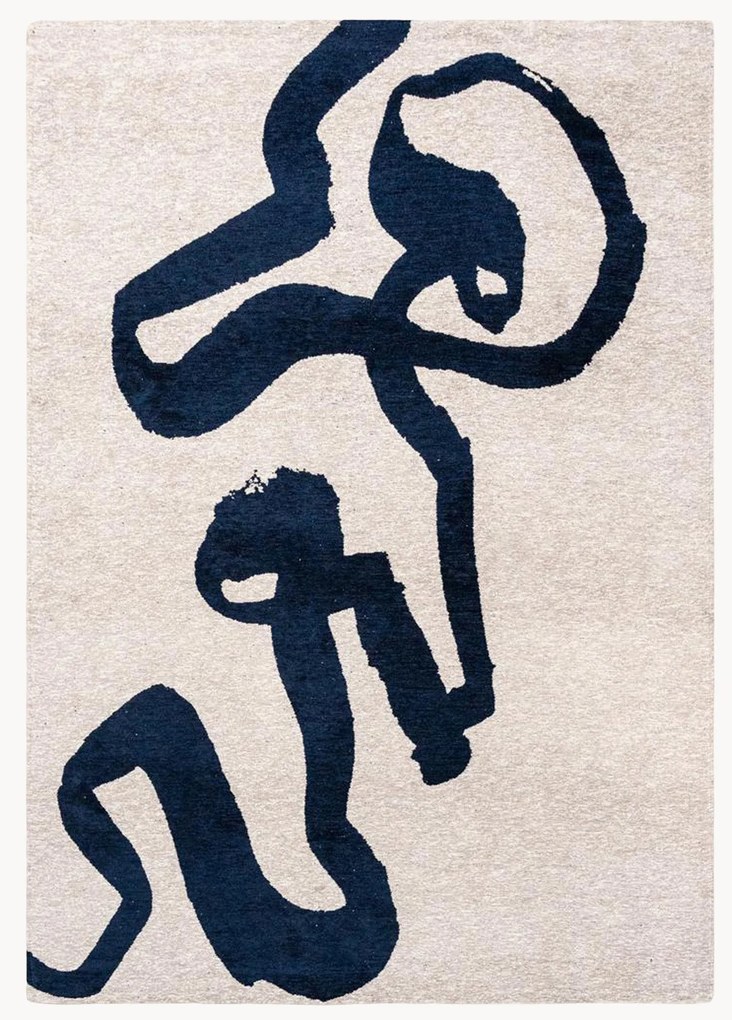 Tappeto da interno-esterno lavabile in jacquard Ribbon