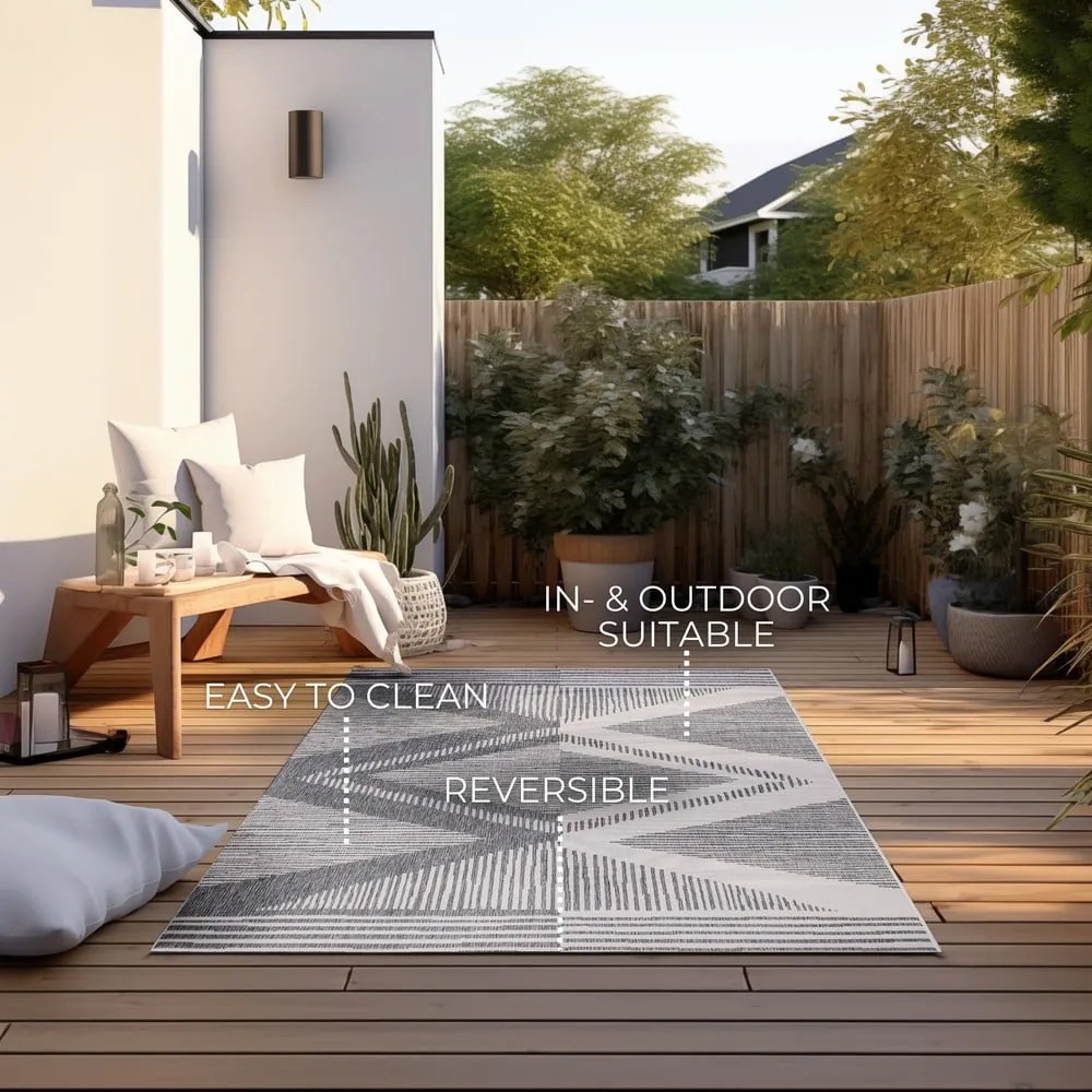 Tappeto da esterno grigio crema 120x170 cm Gemini - Elle Decoration