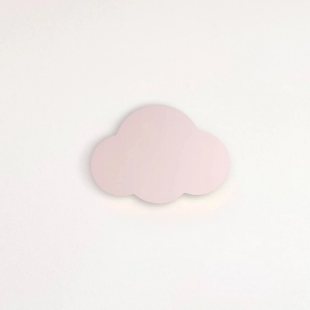 Applique Cloud, rosa, larghezza 38 cm, metallo, nuvola, G9 Cloud TK Lighting, dimmerabile, Violetto / Fucsia / Rosa, Cameretta, Metallo, Giovanile, Applique