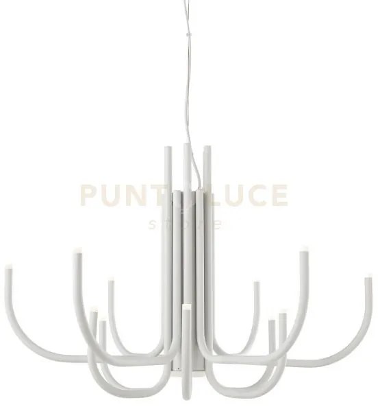 Sospensione art nouveau 12 braccetti a led 3000k 1860lm 35w dimmera...