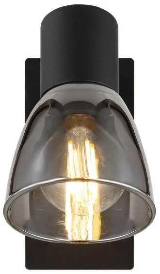 Globo 54307-1 - Faretto da parete CLAUDE 1xE14/40W/230V nero