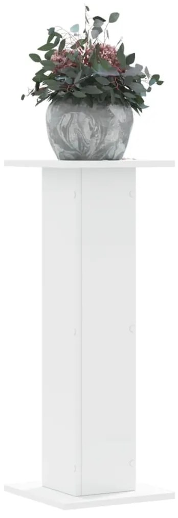 Supporti Per Piante 2 Pz Bianchi 30x30x80 Cm Legno Multistrato /