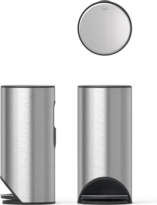 Cestino per la spazzatura color argento lucido in acciaio inox con pedale 30 l Arc – Joseph Joseph