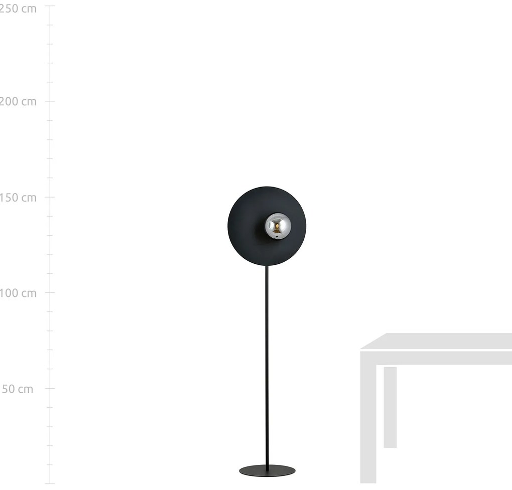 Piantana Minimal Ippolita Acciaio Nero Grigio 1 Luce E14 Ip20