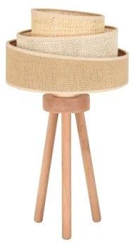 Duolla - Lampada da tavolo YUTE TRIO 1xE27/15W/230V diametro 25 cm marrone/grigio/beige