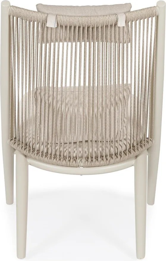 Poltrona da esterno beige in metallo Aloha – Bizzotto