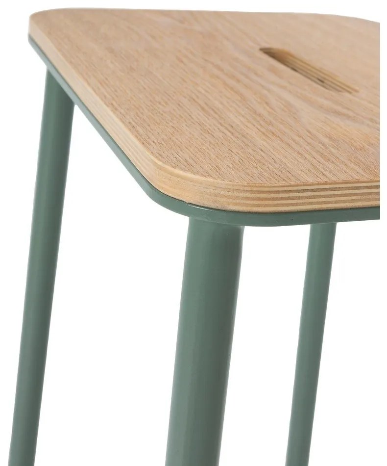 Set di sedie da bar verde 2 pz (altezza della seduta 65 cm) Abba – Marckeric